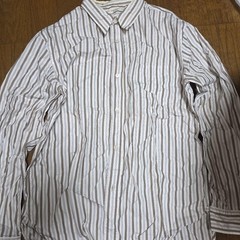 PHIGVEL MAKERS & CO Beige & White Stripe Long Sleeve Button-Down Shirt