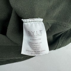 BYLT Basics Mens Large T-Shirt Green Drop Cut Lux Short Sleeve Tee
