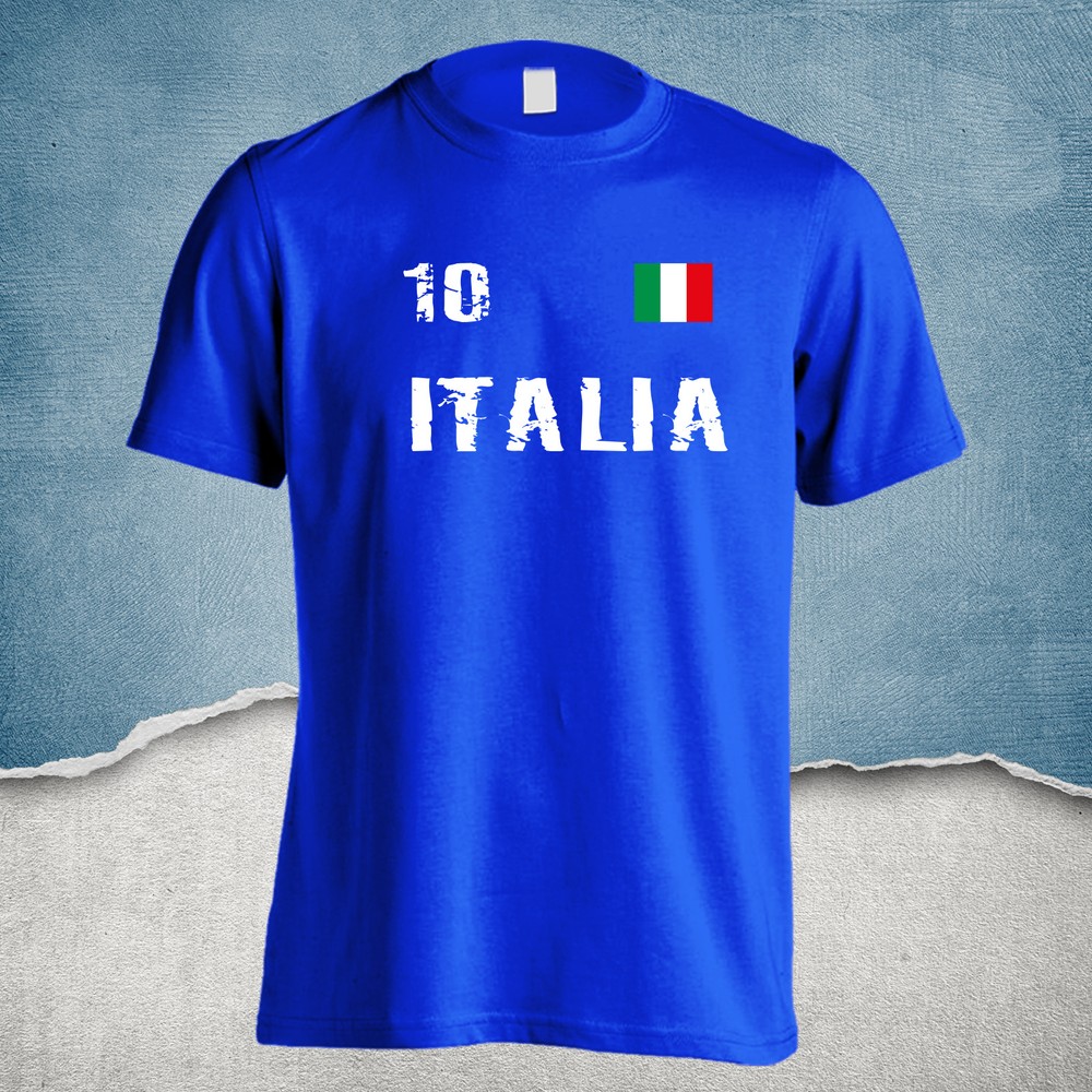 ITALIA T-SHIRT ITALY SQUADRA AZZURRA HIGH QUALITY WORKMANSHIP S – 4XL ROME