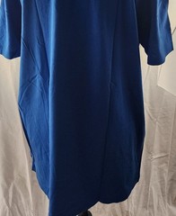 Express Blue & Pink Floral Embroidered T-Shirt Large Pima Cotton