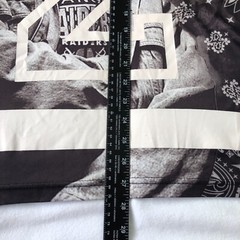 Maxi Milian Tupac Shakur Mens T-Shirt Sz L Black All Over Print Short Sleeve
