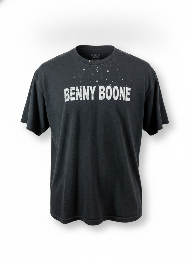 Thrashed Benson Boone Concert T Shirt XXL Black Paint Splatter Graphic Tee