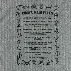 Vintage Cal Cru Shirt Mens Large Grey Maui Rules Graphic Tee Hawaii Surf 90s
