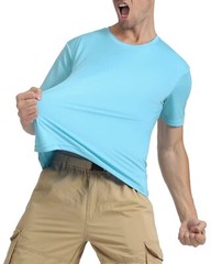 UPF 50+ Men’s Short Sleeve Fishing T-Shirt Outdoor Sport Skin Protection UV Tops