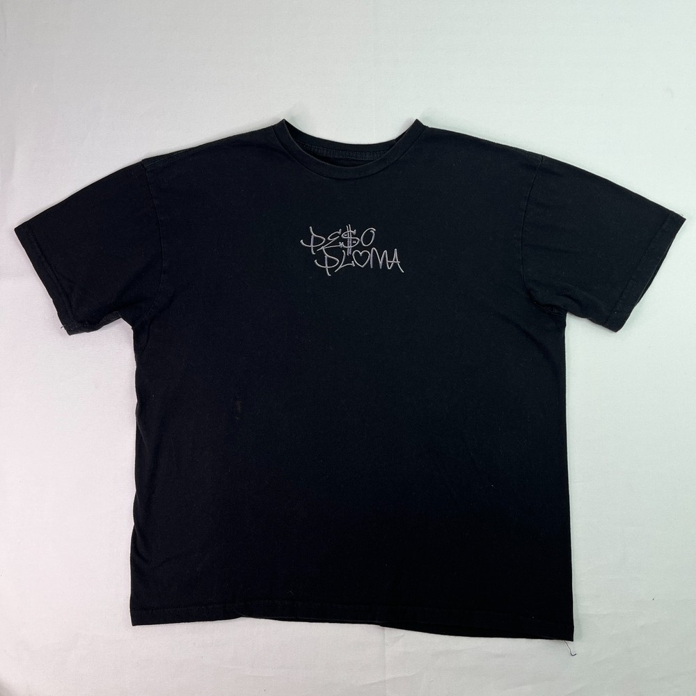 Peso Pluma Mens XL Black Doble P Tour Graphic Tee Concert Music Shirt