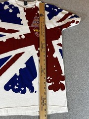 Def Leppard Shirt Mens Small Union Jack Las Vegas Flag Graphic Band Rock Concert