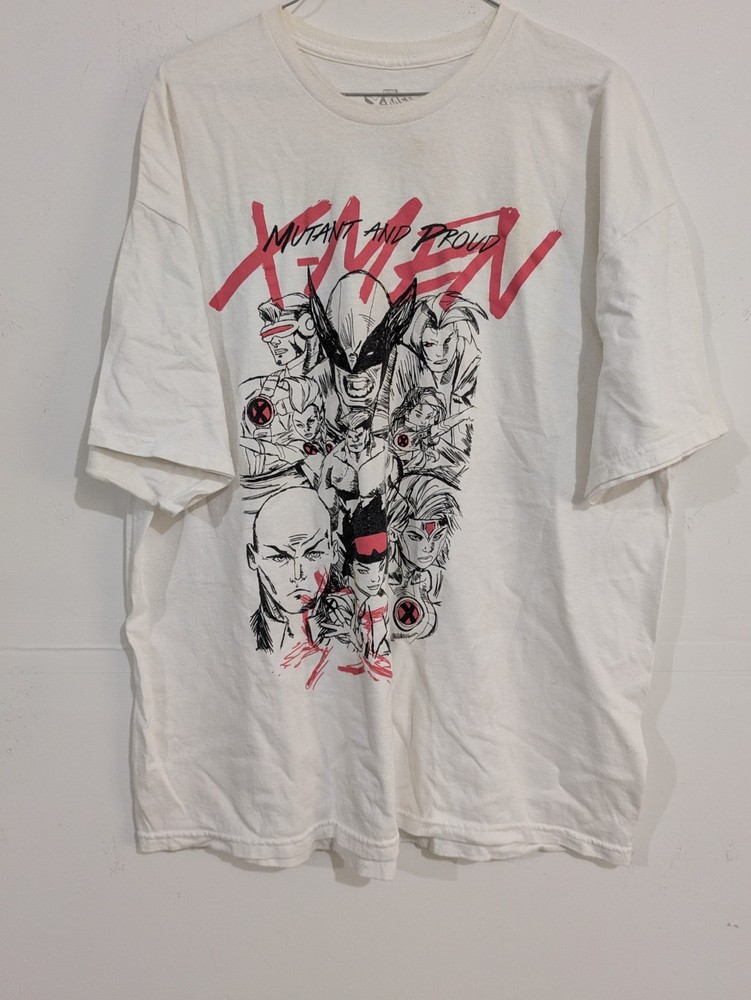 Marvel X-Men Mutant and Proud Graphic Tee Wolverine Cyclops Rogue Storm 2XL