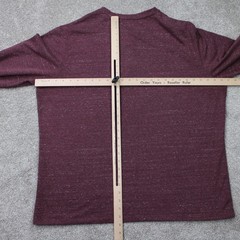 01.Algo Shirt Men 2XL XXL Red Performance Henley anti-odor Quick Dry Long Sleeve