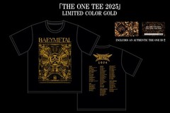 BABYMETAL The One Tee 2025 GOLD Limited Color T-Shirt Size L Japan New Unopened
