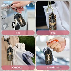 Chapstick Holder Key Chain Gothic Lunar Phases 6 Pieces, Chapstick Lipstick K…