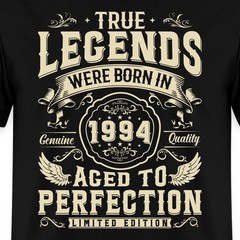 30th Birthday Gift True Legends Born In 1994 Men’s T-Shirt