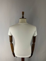 Emporio Armani Mens T-Shirt Size L White Polyamide Short Sleeve Crew Neck