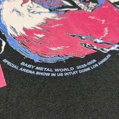 Babymetal 2025 Tour Los Angeles Double Sided size 2XL T Shirt Rare Band Merch