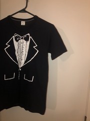 Vintage 1980s Gingiss Formal Wear Tuxedo Tux T-Shirt Novelty Soft Sz S/M