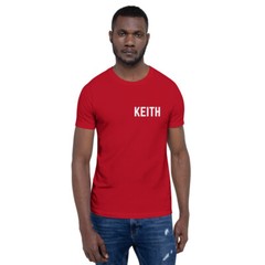 Keith Classic Rock T-Shirt, Red, Keith Moon, Keith Richards, The Who, 80s, Retro