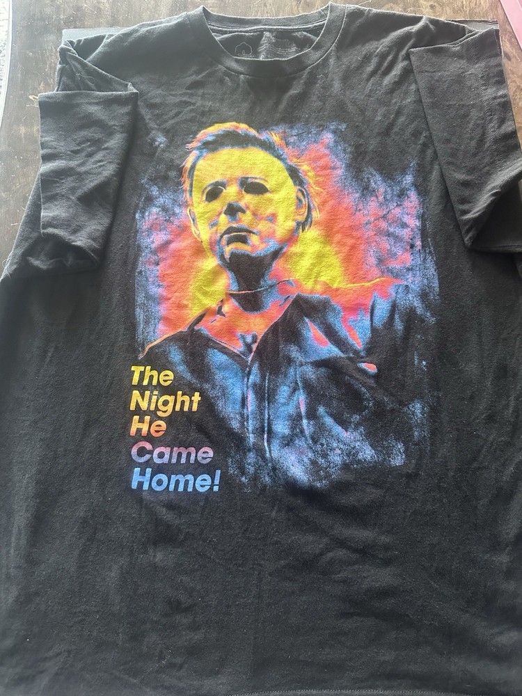 Halloween Michael Myers “The Night He Came Home” Graphic T-Shirt Black XL