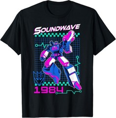 Transformers Soundwave 1984 Retro Grid Logo Unisex T-Shirt