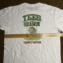 TOMMY BAHAMA T-Shirt Tees The Season Golf Santa Palm Trees Men’s XL White EUC