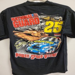 Vintage Jerzees National Guard Casey Mears NASCAR Racing T-Shirt Men’s Medium 25