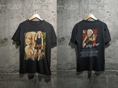 2 Sides 2005 Hilary Duff most wanted Tour Black S-5XL T shirt Reprint TH01