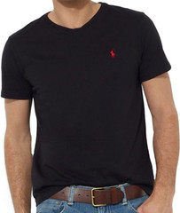 Polo Ralph Lauren Mens Custom Fit Crew Neck T Shirt in Black Size Small