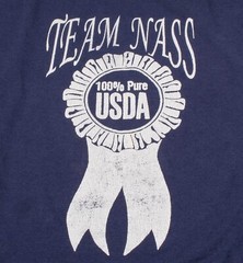 Vintage 1980s Team Nass 100% Pure USDA Ribbon Graphic Single Stitch Men’s XL