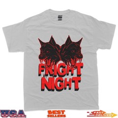 Fright Night Double Hellhound Horror Art T-Shirt