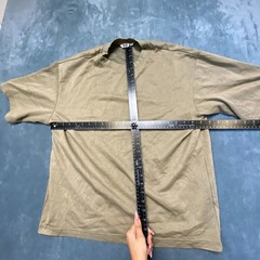 Uniqlo AIRism Oversized T Shirt Mens XL Sage Green Cotton Short Sleeve Pullover