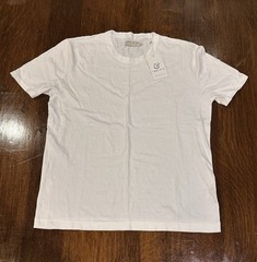 Collars & Co Maranello Mid-Weight Cotton & Silk Tee White Men’s XL New $89