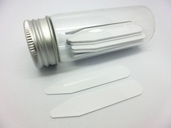 28 Pcs Plastic Collar Stays in Glass Bottle for Men’s Dress Shirts