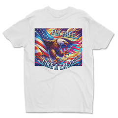 Custom T-Shirt,Fly Free,eagle Dtf Print On Next Level T-Shirt unisex Soft Cotton