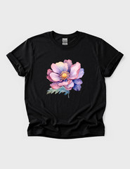 Watercolor Flower Graphic Tee Adult Botanical Floral Nature Tshirt Art Boho Gift