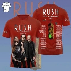 Rush 2026 Fifty Something Tour 3D T-Shirt Rock Band Graphic Tee