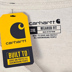 CARHARTT Heavyweight Shirt Mens 2XL XXL Beige Outdoor Long Sleeve Relaxed NWT