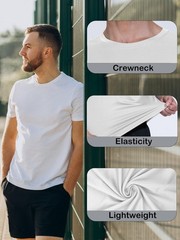 Dry Fit Tshirts Shirts for Men 3 Pack Workout Gym Summer Quick Work Athletic …
