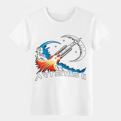 Moon Exploration Rocket Space Graphic Unisex Cotton Astronomy Lover T-Shirt