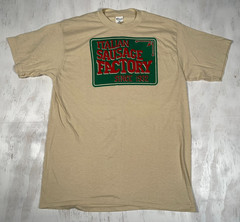 Vintage Italian Sausage Factory Men’s Cream XL Tee Single Stitch Made in USA