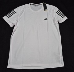 Adidas Mens OWN THE RUN Shirts S/S Training White Blackr- Jersey Jogging IK7436