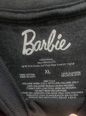 Barbie Men’s Logo Graphic Tee With Short Sleeves Black Size -XL(46-48)
