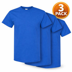 Pack of 3 Gildan G500 Mens Short Sleeve Heavy Cotton Size: SMALL Blank T-Shirts