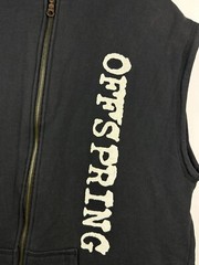Vintage 90’s Offspring Smash Band Jacket Sleveless Shirt Rare Hooded Size L