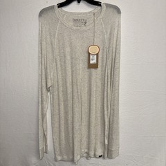 Faherty Men’s Cloud Waffle Crew Thermal Shirt XXL Ivory Heather Long Sleeve NEW