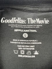 Goodfellas Shirt Mens Large Black Mafia Movie Poster Graphic Tee Ripple Junction