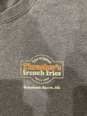 Thrasher’s French Fries Rehoboth Beach Delaware T-Shirt Navy Blue Large Gidan