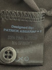 Patrick Assaraf Mens XXL Henley Shirt Vintage Sage Khaki Grey Pima Cotton