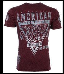 AMERICAN FIGHTER Burgundy WISCONSIN Athletic Graphic T-shirt NWT