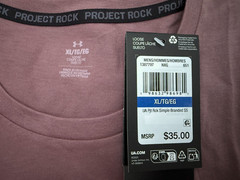 Under Armour Project Rock Branded T-Shirt Mens Sz M/ L/ XL/ 2XL Maroon Mist New