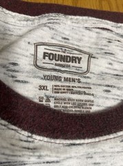 Foundry Supply Co Size 3X Wine Gray Long Sleeve Pullover Jersy T Shirt