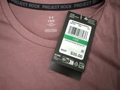 Under Armour Project Rock Branded T-Shirt Mens Sz M/ L/ XL/ 2XL Maroon Mist New