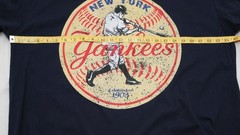 Gildan Softstyle 2XL New York Yankees Graphic Tee Navy Blue 100% Cotton
